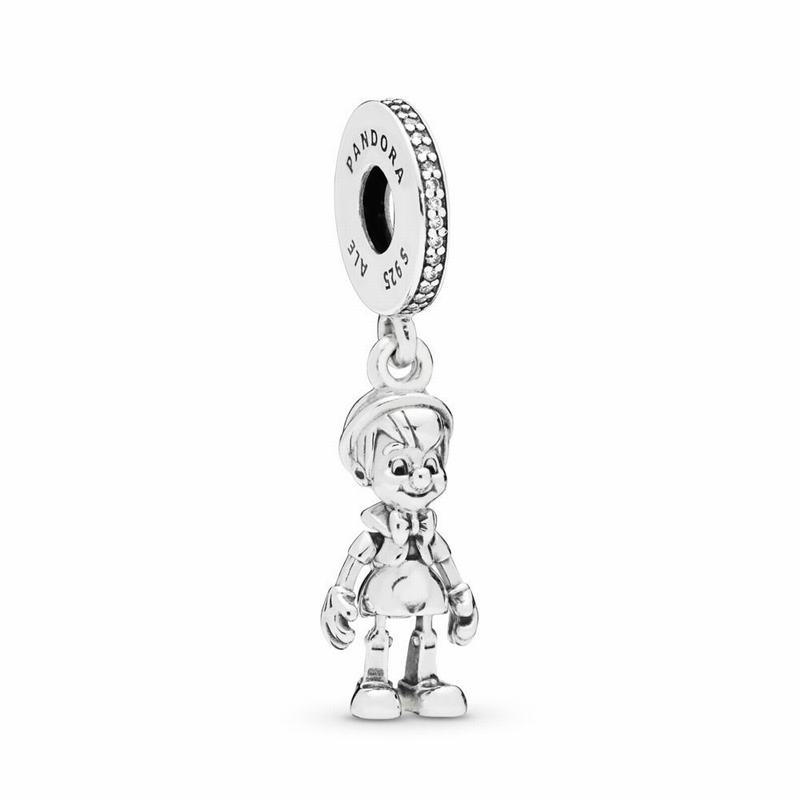 Pandora Disneyr Pinocchio Dangle Charm - Sterling Silver/Cubic Zirconia - Canada | SU8879LX